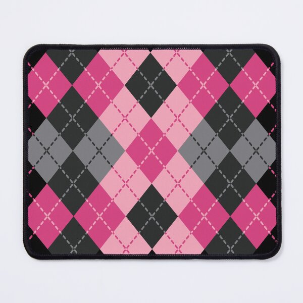 Item preview, Pink and Black Dashed Argyle designed and sold by Lisann.