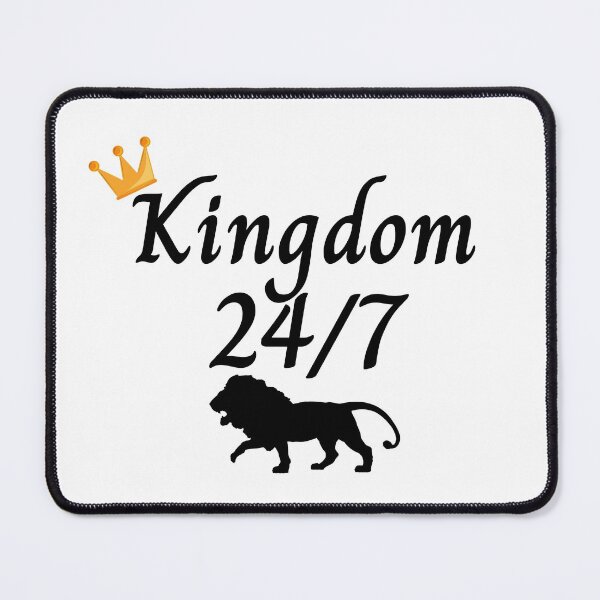 Item preview, Kingdom 24/7 with Lion ( black words) designed and sold by DaughterofYah.