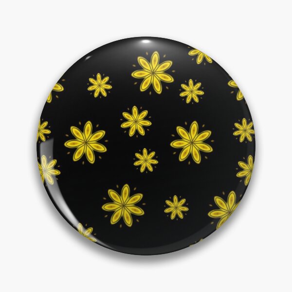 Item preview, Golden floral pattern on a black background designed and sold by alfaouzi.