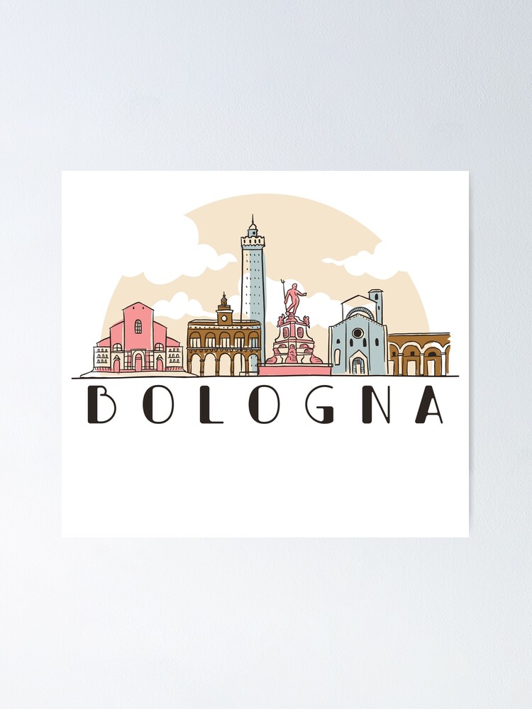 "Bologna Skyline" Poster by Nostalgia542 Redbubble