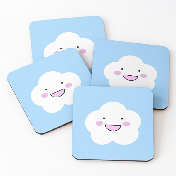 Item preview, Kawaii Style Cute Happy Smiling Little Cloud Cartoon Illustration  designed and sold by wenjunior.