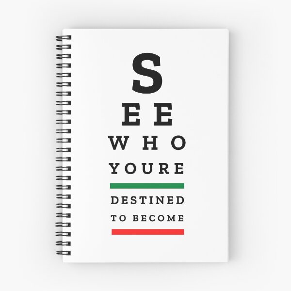 Item preview, EYE CHART - See Who You're Destined to Become - motivational art with message designed and sold by Art4Motivation.