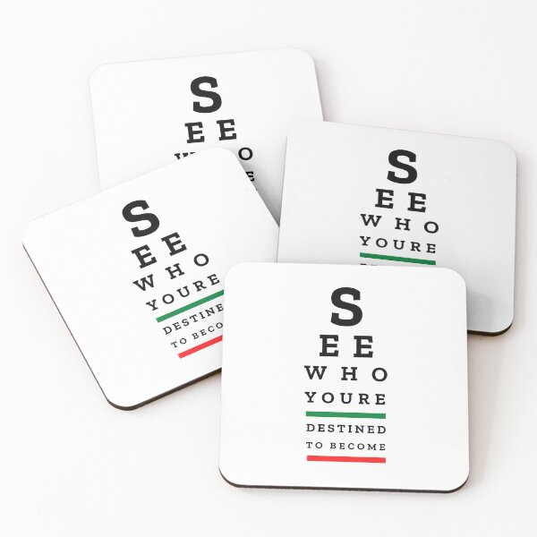 Item preview, EYE CHART - See Who You're Destined to Become - motivational art with message designed and sold by Art4Motivation.