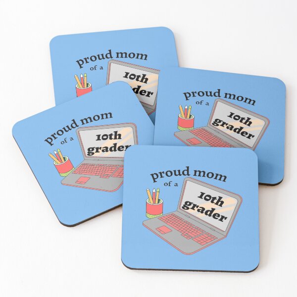 Item preview, proud mom of a 10th grader, cute laptop graphic designed and sold by Jessi-Sketches.