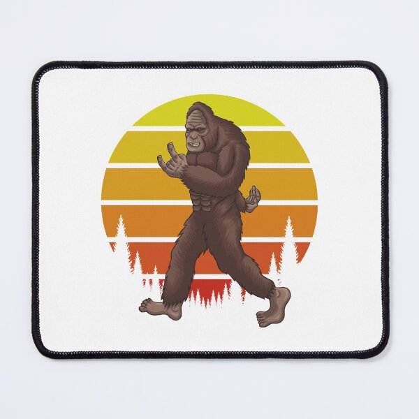 Item preview, Bigfoot rocks, retro sunset gift for Bigfoot lovers designed and sold by BRtisticDesigns.