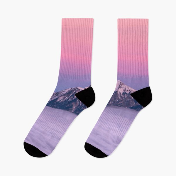 Item preview, mountains above Clouds with purple sky designed and sold by DOKU_TEAM SHIRT.