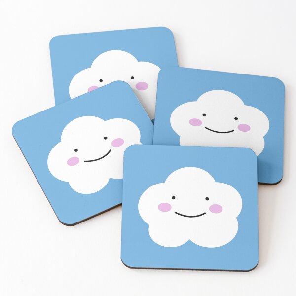 Item preview, Kawaii Style Cute Happy Smiling Little Cloud Cartoon Illustration  designed and sold by wenjunior.