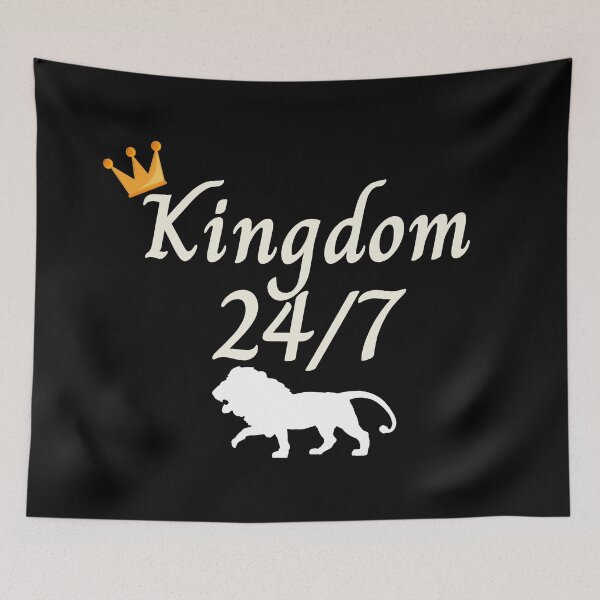 Item preview, Kingdom 24/7 with Lion (White words) designed and sold by DaughterofYah.