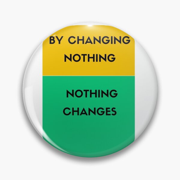 Item preview, By changing nothing nothing changes designed and sold by Inspirationmotivation.