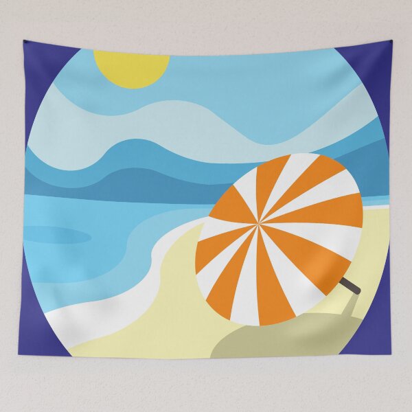Item preview, Summer Fun! – Bold Lettering on Beach Background Design designed and sold by ThisNThatImages.