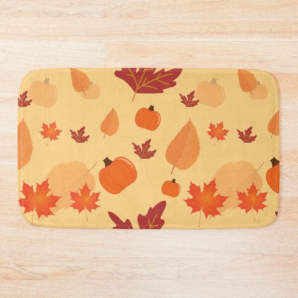 Item preview, autumn leaves and pumpkin detail pattern designed and sold by Smileycreation.