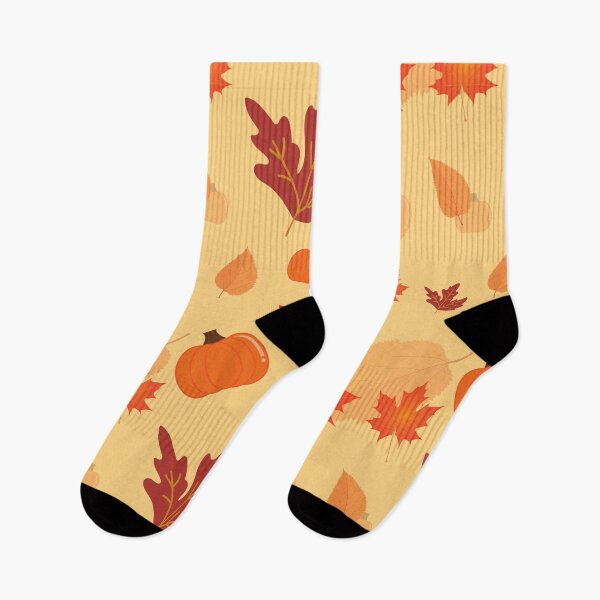 Item preview, autumn leaves and pumpkin detail pattern designed and sold by Smileycreation.