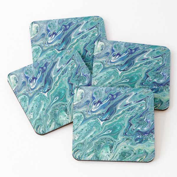 Item preview, Water and Land Abstract Fluid Artwork designed and sold by Adelle Smith.