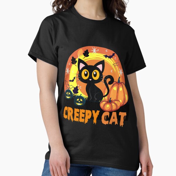 Halloween creepy cat Classic T-Shirt