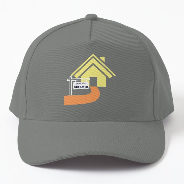 Home of a dreamer sign design with yellow house Baseball Cap