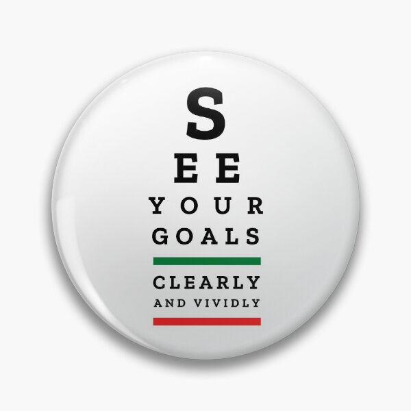 Item preview, EYE CHART - See Your Goals Clearly and Vividly - motivational art with message designed and sold by Art4Motivation.