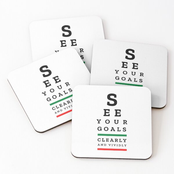 Item preview, EYE CHART - See Your Goals Clearly and Vividly - motivational art with message designed and sold by Art4Motivation.