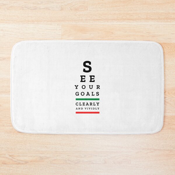 Item preview, EYE CHART - See Your Goals Clearly and Vividly - motivational art with message designed and sold by Art4Motivation.