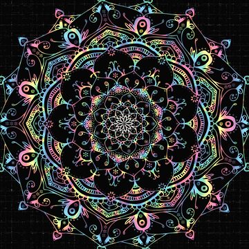 Mandala Sapphire Spiritual Zen Bohemian Hippie Yoga Mantra