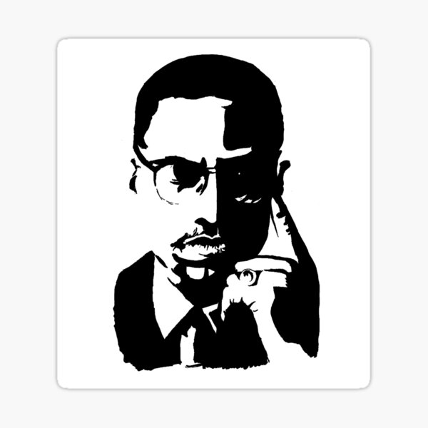 Malcom X Sticker