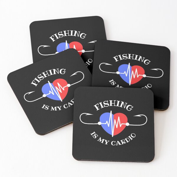 Item preview, Fishing is my cardio, fishing hook heartbeat design designed and sold by Auntieck.