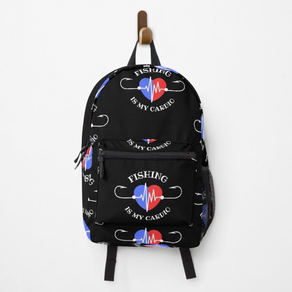 Vista previa del artículo con la obra «La pesca es mi cardio, diseño de latido del corazón del anzuelo de pesca», diseñado y vendido por Auntieck.