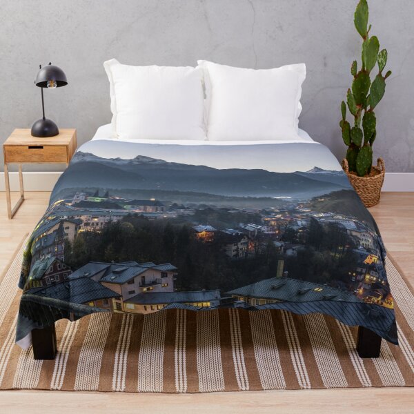 Item preview, Perfect View of a Village under snowy Mountains designed and sold by DOKU_TEAM SHIRT.