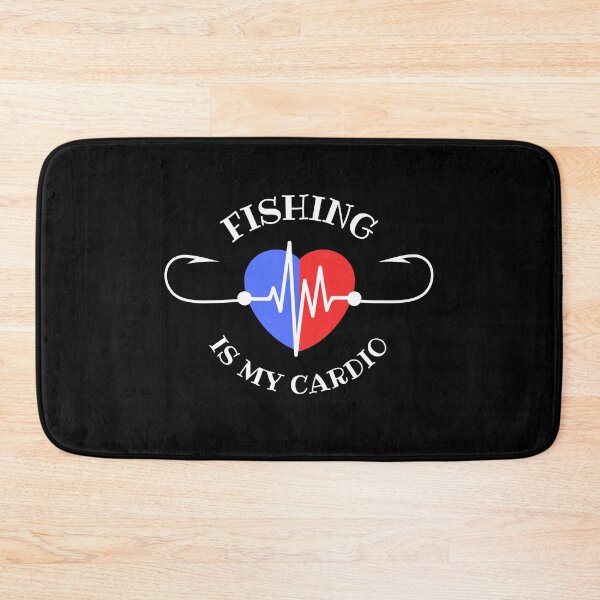 Item preview, Fishing is my cardio, fishing hook heartbeat design designed and sold by Auntieck.