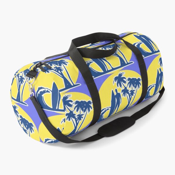 Item preview, Surfs Up! - Blue Surfer Silhouette on Yellow Oblong BG designed and sold by ThisNThatImages.