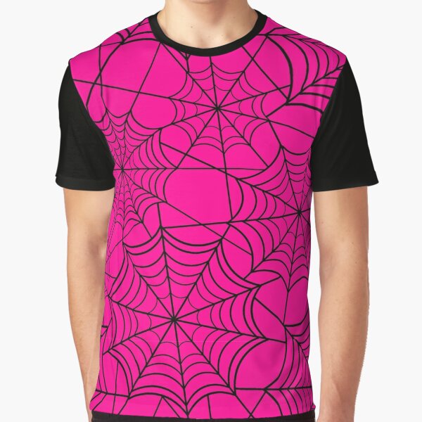 Free Roblox T-shirt hot pink and black spiderweb dress