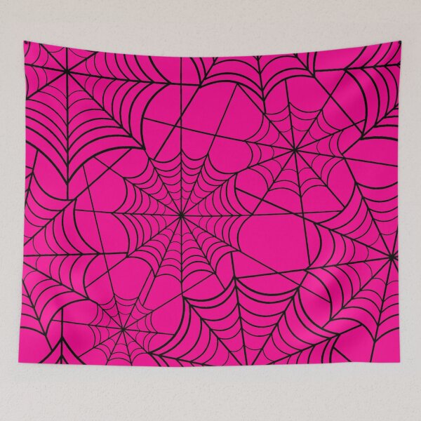 Item preview, halloween hot pink spider web  designed and sold by Gossip Rag.