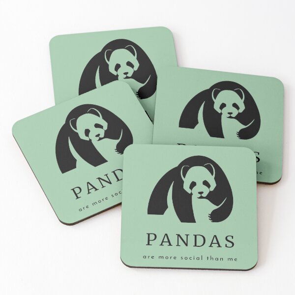 Item preview, Pandas are More Social Than Me designed and sold by SweetLouiseTees.