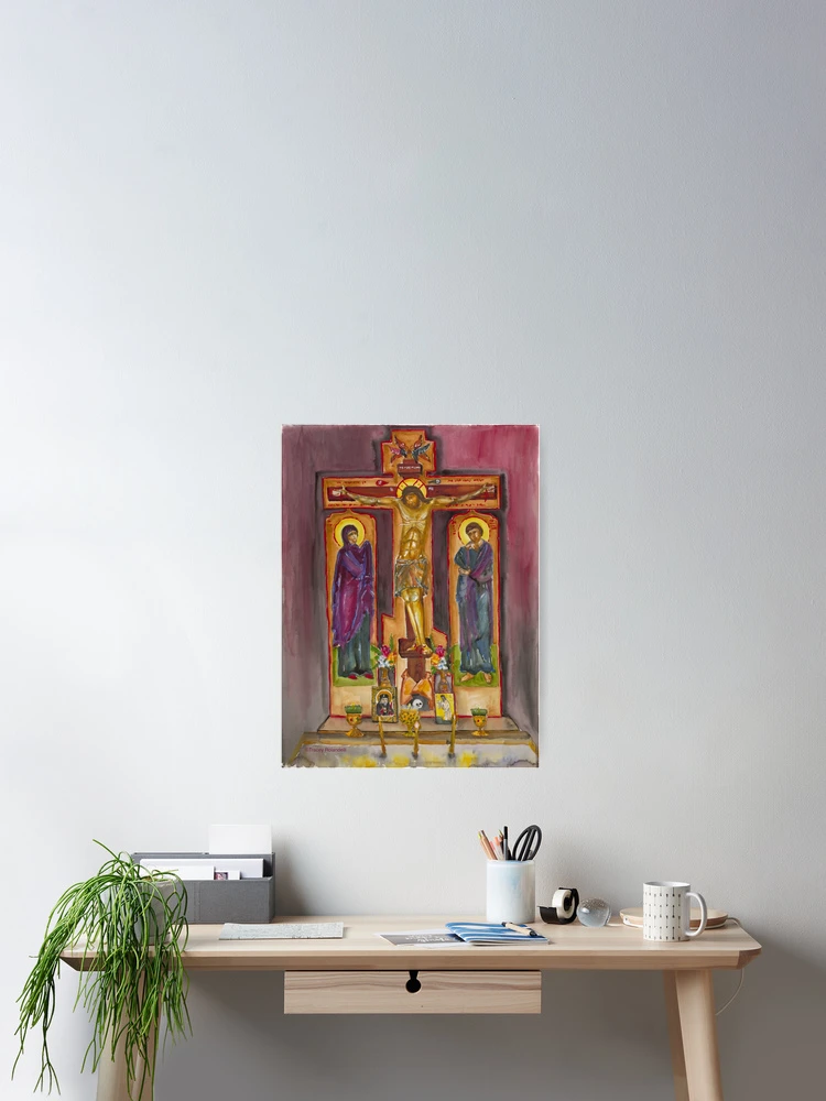 Thumbnail 2 of 3, Poster, Golgotha Icon designed and sold by Tracey  Rolandelli.