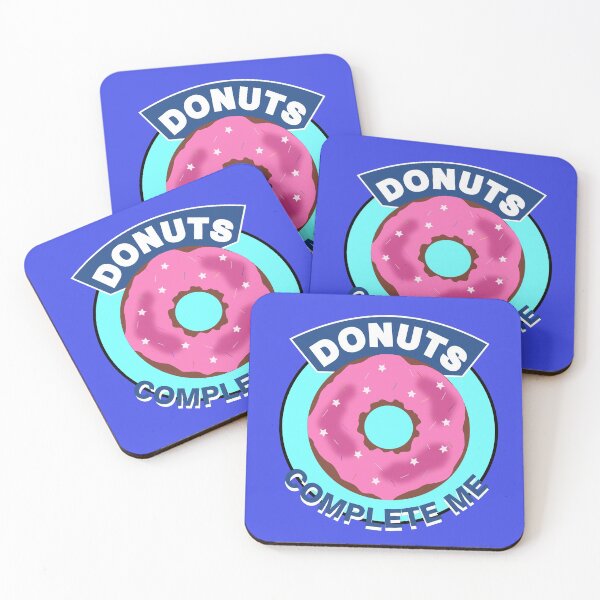 Item preview, Donuts Complete Me Design - Large Donut on a Light Blue BG designed and sold by ThisNThatImages.