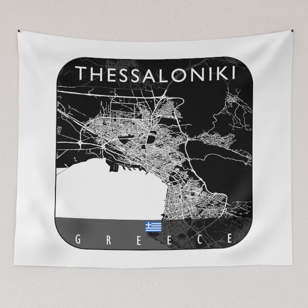 Item preview, THESSALONIKI MAP GREECE designed and sold by hatimelhag.
