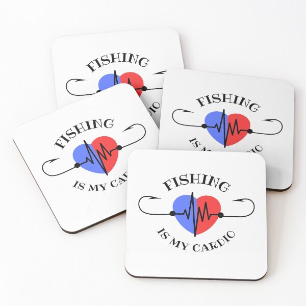Item preview, Fishing is my cardio, fishing hook heartbeat design designed and sold by Auntieck.