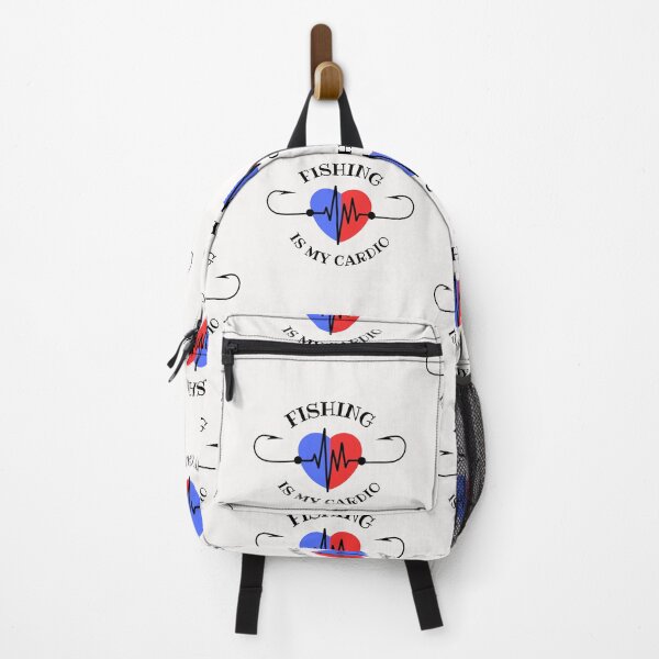 Vista previa del artículo con la obra «La pesca es mi cardio, diseño de latido del corazón del anzuelo de pesca», diseñado y vendido por Auntieck.
