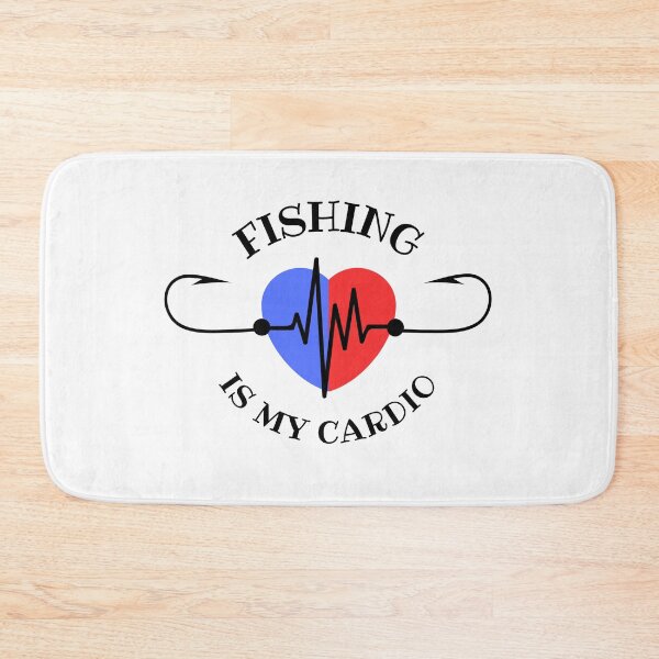 Item preview, Fishing is my cardio, fishing hook heartbeat design designed and sold by Auntieck.