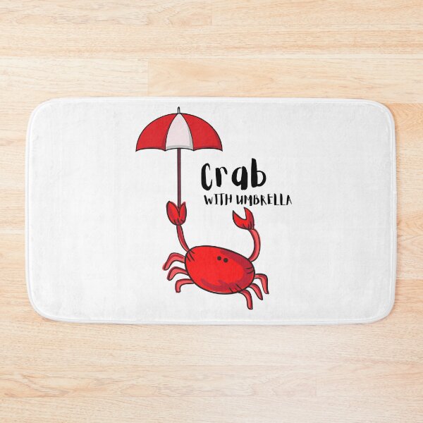 Item preview,  CUTE FUNNY CARTOON  RED CRAB WITH UMBRELLA (Original Design 8/22/21) designed and sold by EllieMonroe.