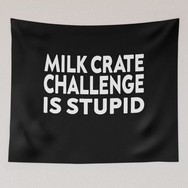 Item preview, The Milk Crate Challenge Is Stupid Trending Funny T-Shirt designed and sold by thenewall.
