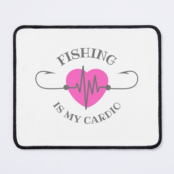 Item preview, Fishing is my cardio, fishing hook heartbeat design designed and sold by Auntieck.