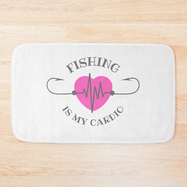 Item preview, Fishing is my cardio, fishing hook heartbeat design designed and sold by Auntieck.