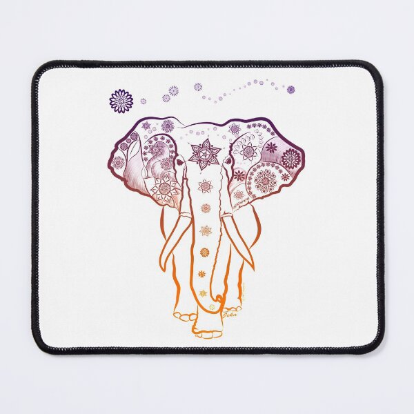 Aperçu de l'œuvre Éléphant et Mandalas créée et vendue par leeloolook.