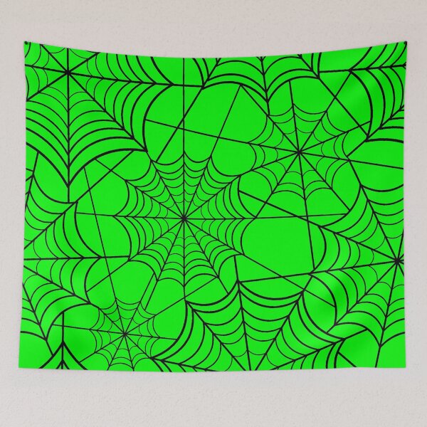 Item preview, halloween acid green spider web  designed and sold by Gossip Rag.