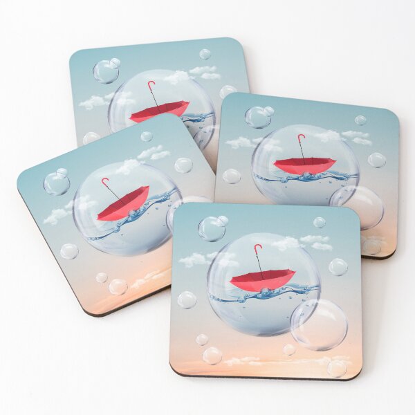 Item preview, Red Umbrella Drifting in a Bubble designed and sold by Vin  Zzep.