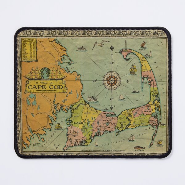 Item preview, Old Time Cape Cod Map designed and sold by WigOutlet.