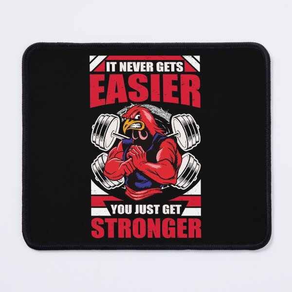 Item preview, It Never Gets Easier, You Just Get Stronger-motivational gift for body builders designed and sold by BRtisticDesigns.