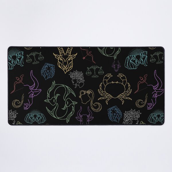 Zodiac scattered print design Desk Mat
