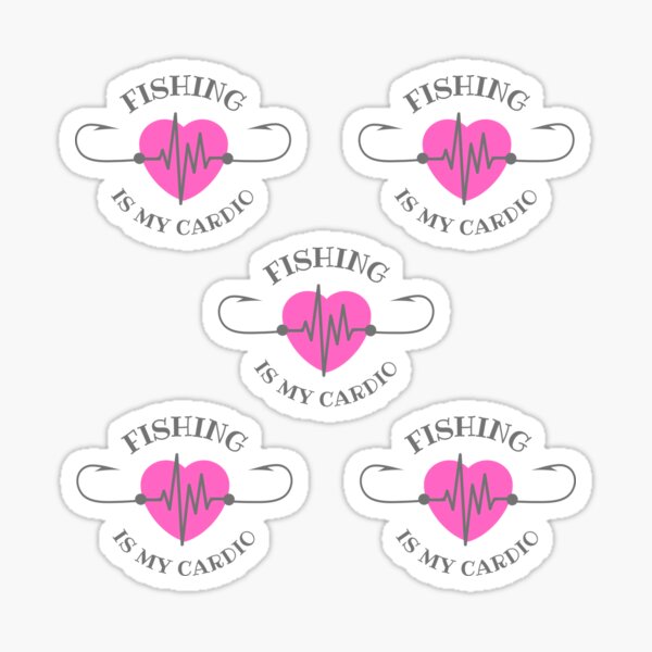 Fishing Heartbeat Stickers for Sale