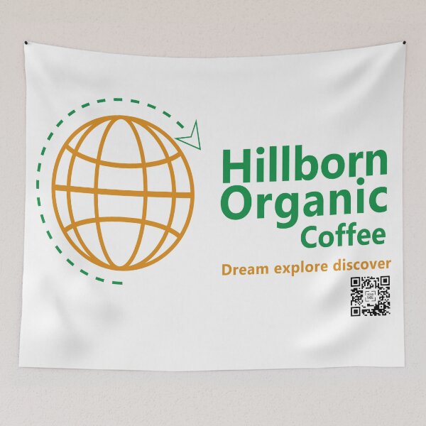 Item preview, Hillborn Organic Coffee Design V5 - QR Code Added designed and sold by NexusArts.